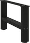 vidaXL - Salontafelpoten - 2 - st - 50x(30-31) - cm - staal - zwart