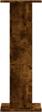 vidaXL - Plantenstandaards - 2 - st - 30x30x80 - cm - bewerkt - hout - gerookt - eiken