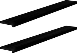 vidaXL - Vensterbanken - 2 - st - 160x20x2 - cm - massief - eikenhout - donkerbruin