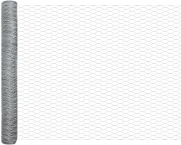 vidaXL - Hexagonale - Omheining - 1.4x50 - m - Gegalvaniseerd - Staal