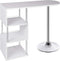 Woltu Bartafel - met flessenhouder en 3 planken - Wit - 113x40x105 cm