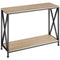 tectake® Tacoma - Consoletafel - Industrieel design - Zwart metalen frame - Afmeting (LxBxH) 100 x 35 x 80,5 cm - Lichtbruin
