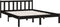 vidaXL - Bedframe - massief - grenenhout - zwart - 120x190 - cm
