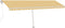 vidaXL - Luifel - automatisch - met - LED - en - windsensor - 600x300 - cm - geel - en - wit