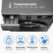 Bomann WA 7185 T - Wasmachine - 8KG - 1400 toeren - 15 programma's - Stoomfunctie - Grijs
