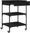 vidaXL - Keukentrolley - 60x48x89,5 - cm - bewerkt - hout - zwart