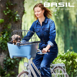 Basil Buddy Hondenfietsmand KF - Voormand - Kauwproof - Blauw
