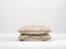 Zohome Kussensloop Satinado - Kussenhoes van 50x50 cm - Set van 2 stuks - 100% Katoen-Satijn - Beige