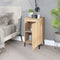 vidaXL - Nachtkastje - 40x35x70 - cm - bewerkt - hout - sonoma - eikenkleurig