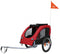 Trixie Hondenfietskar - M - Max. 22 kg - Zwart Rood - 75x63x68/137 cm