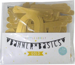 A Little Lovely Company - Uitbreidingsset Letterslinger - 75 cijfers en symbolen - Goud (75-delig)