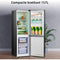 CHiQ FBM157L42 - Koel-vriescombinatie - 157 Liter - Low Frost - Hoogte 144 cm - Dark Stainless Steel