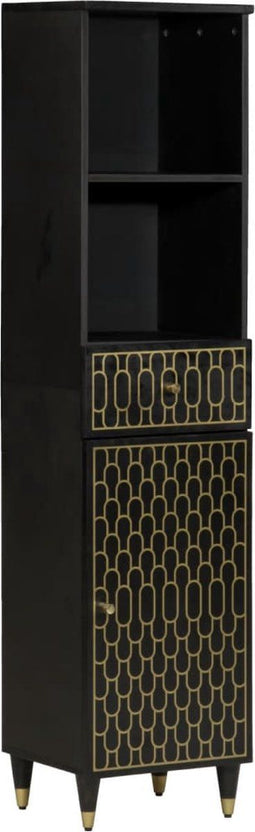 vidaXL - Badkamerkast - 38x33x160 - cm - massief - mangohout