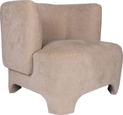 PTMD Fauteuil Damin Sand Linen Velvet Look