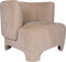 PTMD Fauteuil Damin Sand Linen Velvet Look