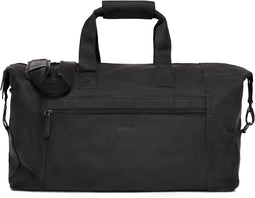 Echt Lederen Weekender Tas - Nature Zwart - 41L