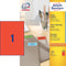Avery - Gekleurde Etiketten - Permanent klevend - Rood (1 stuk)