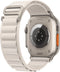 Apple Watch Ultra - 4G/LTE - 49mm - Titanium kast - Sterrenlicht Alpine bandje - Large