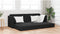 vidaXL - Vloersofa - Bed - 2-in-1 - Zwart - 213x144x60 - cm - Velours