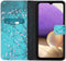 iMoshion Hoesje Geschikt voor Samsung Galaxy A32 (5G) Hoesje Met Pasjeshouder - iMoshion Design Softcase Bookcase - Blauw / Blossom Watercolor White