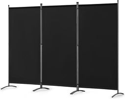 Angel Living Kamerscherm - 3 Panelen - 243x169cm - Zwart - Vrijstaand