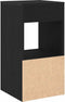 vidaXL - Nachtkastje - met - lade - 35x34x66,5 - cm - zwart - eikenkleurig
