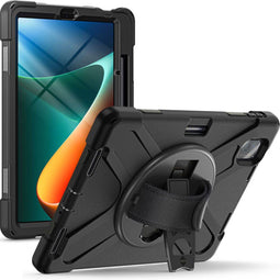 imoshion Tablet Hoes - Geschikt voor Xiaomi Pad 5 Pro, Xiaomi Pad 5 - Tablet Cover met handstrap - Zwart