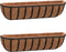 vidaXL Muurbakken 2 st met kokosvezel 91x20x23 cm staal zwart