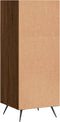 vidaXL - Schappenkast - 34,5x32,5x90 - cm - bewerkt - hout - bruin - eikenkleur