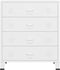 vidaXL - Ladekast - industrieel - 78x40x93 - cm - metaal - wit