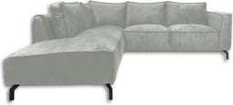 Hoekbank Morgan links - 248x261x88 - Adore 01 Naturel - Velours