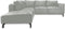 Hoekbank Morgan links - 248x261x88 - Adore 01 Naturel - Velours