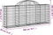 vidaXL - Schanskorven - 15 - st - gewelfd - 200x30x80/100 - cm - ijzer