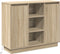 vidaXL - Dressoir - met - LED - Sonoma - Eik - 90x32x75 - cm - Gelaagd - Hout