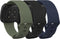 iMoshion Siliconen bandje Multipack voor Fitbit Versa 4 / 3 / Sense (2) - Zwart / Groen / Blauw