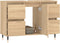 vidaXL - Badkamerkast - 80x33x60 - cm - bewerkt - hout - sonoma - eikenkleurig