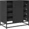 vidaXL - Ladekast - 70x41x70 - cm - bewerkt - hout - zwart