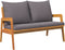vidaXL - Tuinbank - met - Kussens - 115x65x71 - cm - Massief - Acaciahout