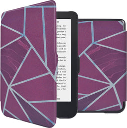 imoshion E-reader Hoesje - Geschikt voor Kobo Clara 2E, Tolino Shine 4 - Design Sleepcover Bookcase - Bordeaux Graphic