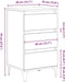vidaXL - Nachtkastje - Artisan - Eiken - 40x35x70 - cm - Bewerkt - Hout