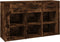 vidaXL - Dressoir - 100x30x59,5 - cm - bewerkt - hout - gerookt - eikenkleurig
