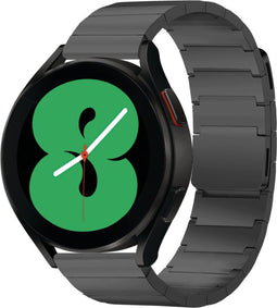 Selencia Stalen magnetisch 20 mm bandje - Geschikt voor Samsung Galaxy Watch 6 (Classic) / 5 (Pro) / 4 (Classic) / 3 – Garmin Venu / 2 plus / Sq - Forerunner 245 / 55 - Zwart