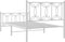 vidaXL - Bedframe - met - hoofd- - en - voeteneinde - metaal - wit - 100x200 - cm