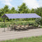 vidaXL - Luifel - vrijstaand - 600x300 - cm - stof - en - staal - blauw - en - wit