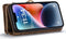 Caseme - Geschikt voor iPhone 15 - Vintage 2 in 1 portemonnee hoes - Bruin