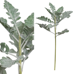 PTMD Leaves Plant Gevlokte Bladeren Kunsttak - 20 x 20 x 40 cm - Groen