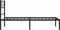 vidaXL - Bedframe - met - hoofdbord - metaal - zwart - 100x200 - cm