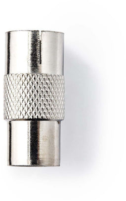Nedis CSGB40942ME - Coax adapter - Verbinding voor 2 coaxkabels - Zilver