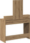 vidaXL - Kaptafel - met - Lades - - - Artisan - Eiken, - 100x41x140 - cm
