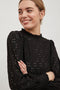 Vila Vikawa - Blouse L/s - Opstaande kraag - Zwart (2022)